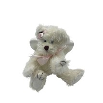 1999 Heartfelt Collectibles White Plush Teddy Bear Angel Fully Jointed Wings - £8.12 GBP