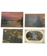 London England Postcard Lot 4 River Thames Tower Bridge HMS Belfast 1980s - $13.50 CAD