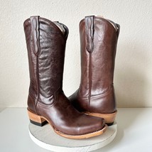 Lane Capitan NASHVILLE Mens Western Cowboy Boots Size 10 D Dark Brown Cutter Toe - £114.74 GBP