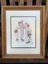 Norman Rockwell Oak Frame Matted, Glare ￼Resistant Glass Boys Playing baseball - $68.31