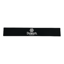 Dewars Scotch Branded Black Rubber Bar Drip Mat Man Cave 23in x 3.5in NEW - £8.95 GBP