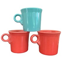 Homer Laughlin FIESTAWARE Lot of 3 Coffee Mugs Cups Fiesta Ring Handle - £15.53 GBP