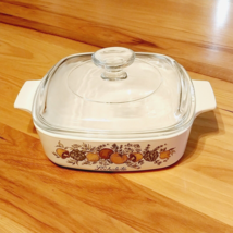 Vintage Corning Ware A-1-B Spice of Life L&#39;Echalote 1-Qt Casserole w/ Glass Lid - £10.31 GBP