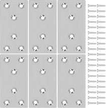 6PCS 4&quot; x 2&quot; Stainless Steel Mending Plates with Screws for Wood Furniture - $388.00 MXN
