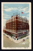 THE YORKTOWNE HOTEL in YORK PA - 1956 mailed Postcard  - $4.90