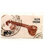 Collectible Used India Postage Stamp - Saraswati Veena - $3.99