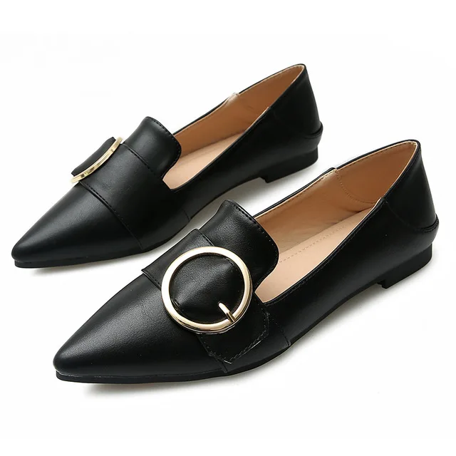 Omen flats shallow women shoes with pointed toe solid causal fashion rubber mujer shoes thumb200