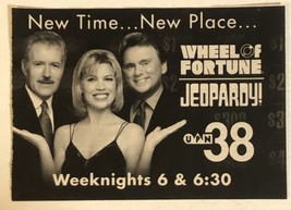 Jeopardy Wheel Of Fortune TV guide Print Ad Alex Trebek Pat Sajak Vanna Tpa3 - £4.57 GBP