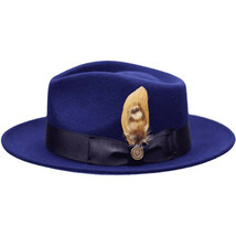 Bruno Capelo Hat Australian Wool Fedora Teardrop Crushable Bel Air BL591 Navy image 2