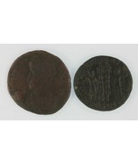 Roman Empire 2-Coin Emperor Constantius II Set AE3/4 &amp; AE Centenionalis - $71.74 CAD