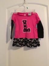 1 Pc Diva Toddler Girls Sweatshirt Attached Shirt Size 24 Months - £16.02 GBP