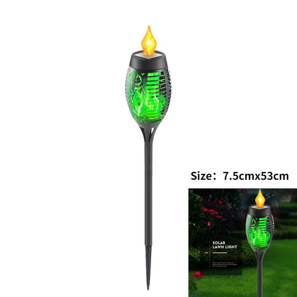 12 LED Outdoor Solar Torch Lights Waterproof Garden Patio Flickering Dancing Yel - £40.33 GBP