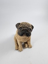 Vintage 80s Sandra Brue Pug Puppy Dog 4&quot; Sandicast Figurine - £17.38 GBP