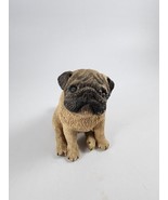 Vintage 80s Sandra Brue Pug Puppy Dog 4&quot; Sandicast Figurine - £17.04 GBP
