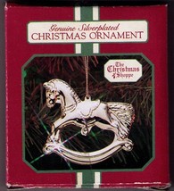 Silverplate ROCKING HORSE Christmas Ornament by The Christmas Shoppe - £7.80 GBP