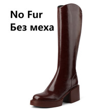 Fashion Concise Women Platforms Knee-High Boots Genuine Leather Autumn Winter Th - £134.73 GBP