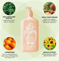 Hempz Apricot & Clementine Herbal Body Moisturizer, 17 fl oz image 3