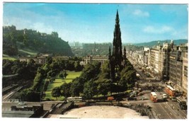 United Kingdom UK Postcard Edinburgh Scotland Princess Street And Scott Monument - £2.33 GBP