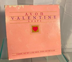 Vintage 1986 Avon Valentine Soaps (3 HEARTS) -New Old Stock - £8.69 GBP