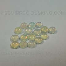 Natural Ethiopian Opal Round Cabochon 4mm White Transparent Color VS Clarity Loo - £2.75 GBP
