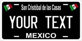 San Cristóbal de las Casas Black Mexico License Plate Personalized Car Bike  - £8.64 GBP+