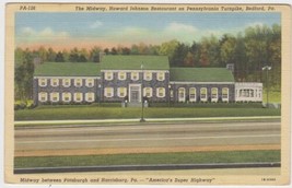 Bedford Pennsylvania PA Postcard Midway Howard Johnson Restaurant Turnpike - £2.35 GBP