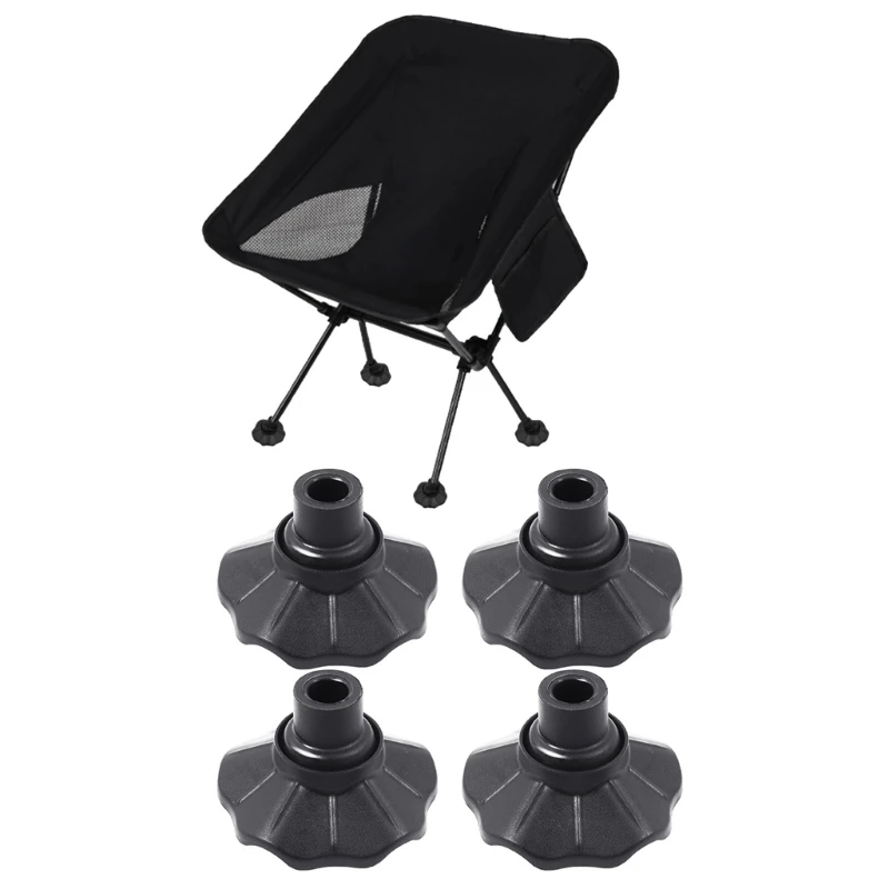 4Pcs Camping Stool Leg Cap Non-slip Outdoor Folding Chair Foot Cover Adj... - $19.85+