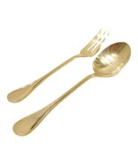 Christofle Two Piece Silver Plate Serving Fork and Spoon in Pearls Pattern - $407.16 CAD
