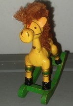 Russ Berrie Wood Rocking Horse 4&quot; Vintage Country Ornament Christmas - $239.97 MXN