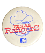 Texas Rangers Baseball Pin Button Pinback  1 3/4&quot; MLB 1970&#39;s logo - £7.78 GBP