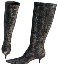 Donald Pliner Snake Print Suede Leather Microfiber Boot Shoe New New $425 energy - £133.68 GBP