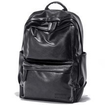 Waterproof 15.6 Inch Laptop Backpack Men Leather Backpafor Teenager Travel Casua - £46.25 GBP