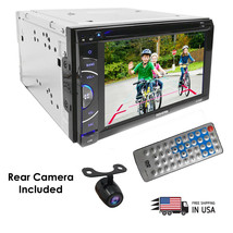 Car Double Din 6.2&quot; Touchscreen Dvd Usb Digital Media Bluetooth Stereo +Camera - £130.64 GBP