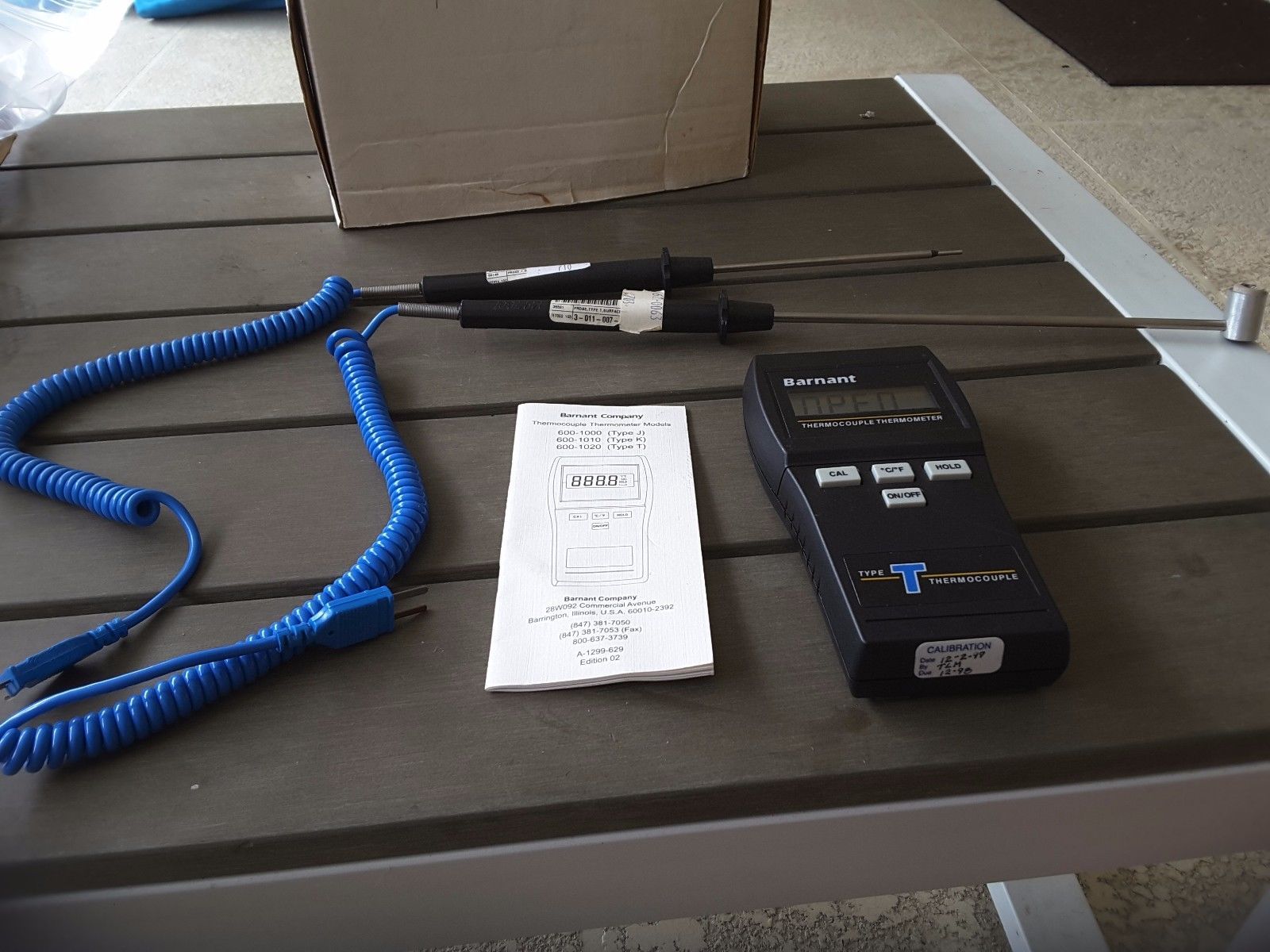 BARNANT THERMOCOUPLE TYPE T MODEL 600-1020 WITH 2 97062-97274 PROBES NEW... - $197.02