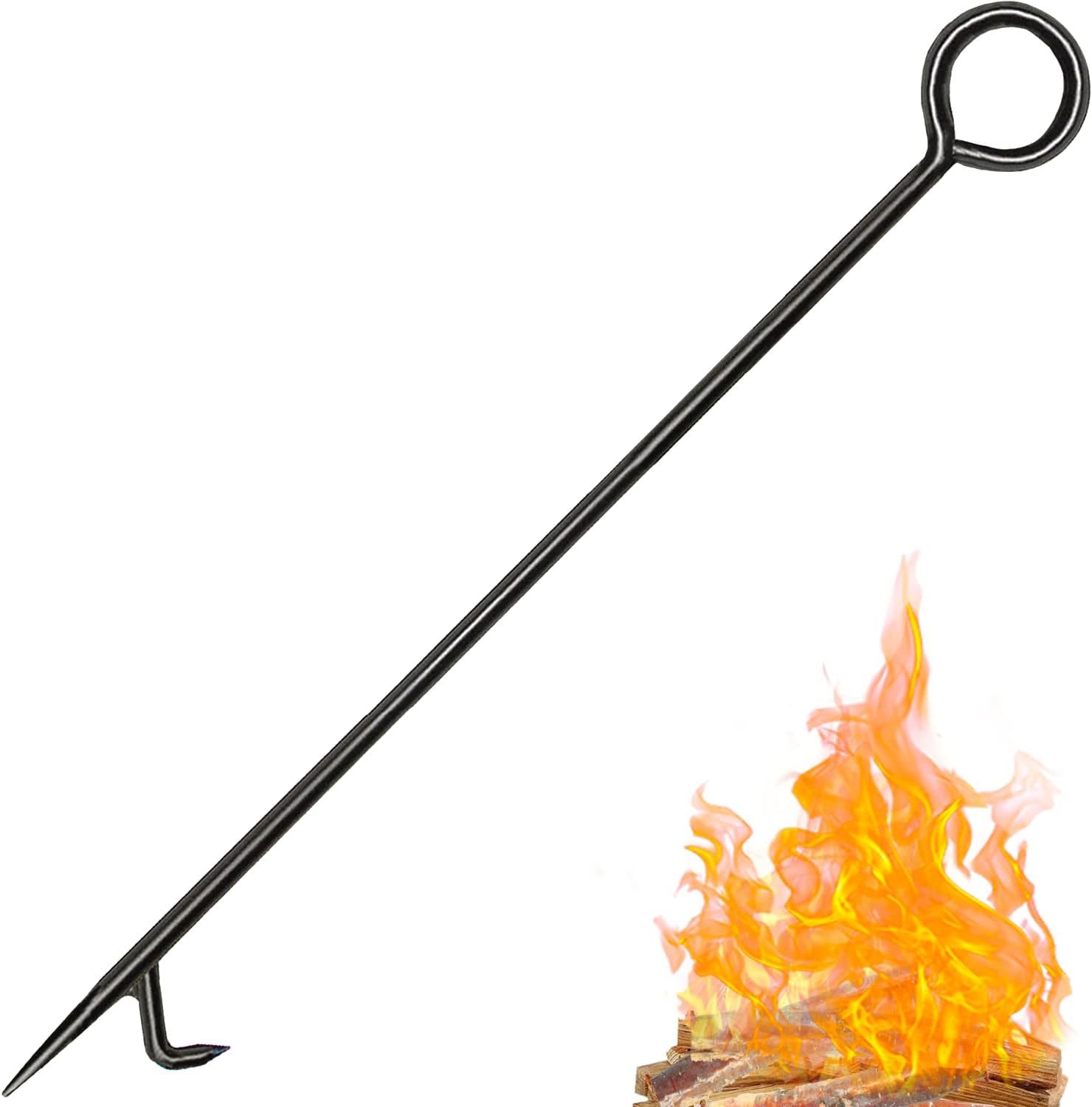 Fire Poker For Fireplace. 40 In Heavy Duty Fireplace Poker. Wrought Iron... - $36.99