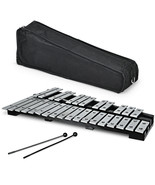 Foldable Aluminum Glockenspiel Xylophone 30 Note with Bag - Color: Black - £62.43 GBP