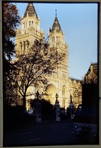 1971 London Victoria &amp; Albert Museum with Ford Truck on Street Color Slide - £2.59 GBP