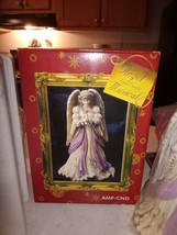 11&quot; Angel w/ Candle Wind Up Musical Ceramic Figurine new in originl Box Debco - £54.52 GBP
