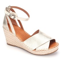 Gentle Souls Women Espadrille Sandals Charli X Band Buckle Size US 6.5M Ice Gold - £58.42 GBP