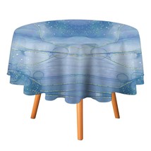 Mondxflaur Marble Tablecloth Round Kitchen Dining for Table Cover Decor Home - £12.78 GBP+