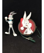 Lot Of 2 Vintage Looney Toons Bugs Bunny Christmas Holiday Xmas Ornament... - €12,94 EUR