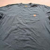 Carhartt K87 Original Fit Men's T-Shirt Bluestone Crew Neck with Pocket Size 4XL image 7