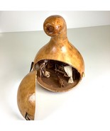 Large Hand Carved African Folk Art Nativity Scene Gourd Seashells Door C... - $39.64 CAD