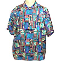 Vintage AOL American Online Made in the USA Toucan Dance Hawaiian Aloha Shirt XL - £63.24 GBP