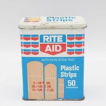 Rite Hilfe Plastik Streifen Bandagen Leere Dose Kann Werbe Design - £25.87 GBP