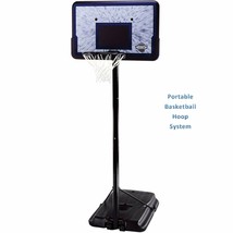 Portable Basketball Hoop System Adjustable Height Pro 44&quot;Backboard Outdoor Court - £186.30 GBP
