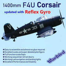 FMS 1400MM 1.4M F4U Corsir Blue 6CH with Flaps Retracts PNP RC Airplane Gaint Wa - £412.05 GBP