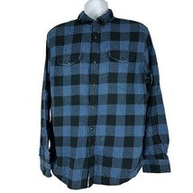 Sonoma Men&#39;s Blue Plaid Long Sleeved Dress Shirt Size L 100% Cotton - £9.02 GBP