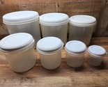 Vintage PIONEER Nesting Stacking Canisters - Set Of 7 With Lids - GOOD Q... - $37.29