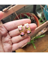 Vintage Gold Pink Triplet Opal Gemstone Earrings - $49.99